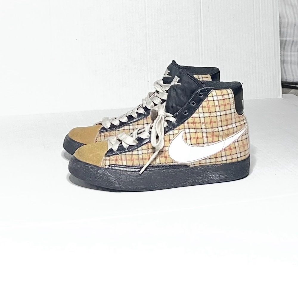 Nike Blazer Plaid Mid GS Platform Sneakers